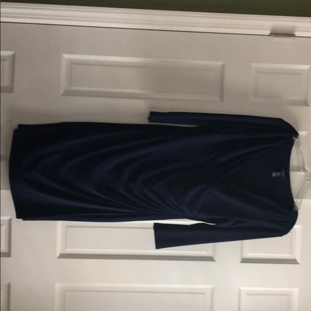 Navy blue v-neck dress
